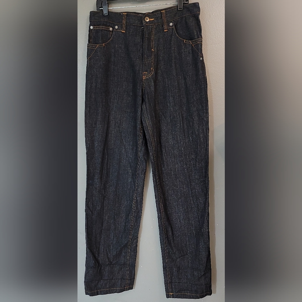 IL Canto Classic Black Straight Jeans‎ with Natural Texture